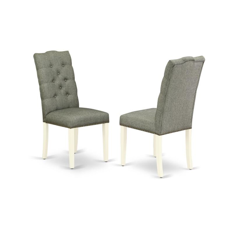 East West Furniture Dining Room Set Linen White, AVEL7-LWH-07