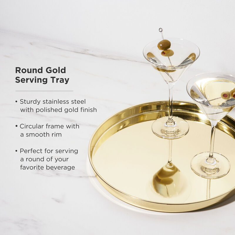 Round Copper Serving Tray