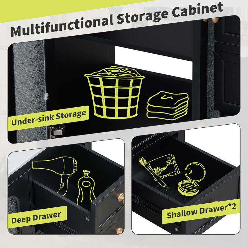 Merax Bathroom Vanity Cabinet with 2 Doors