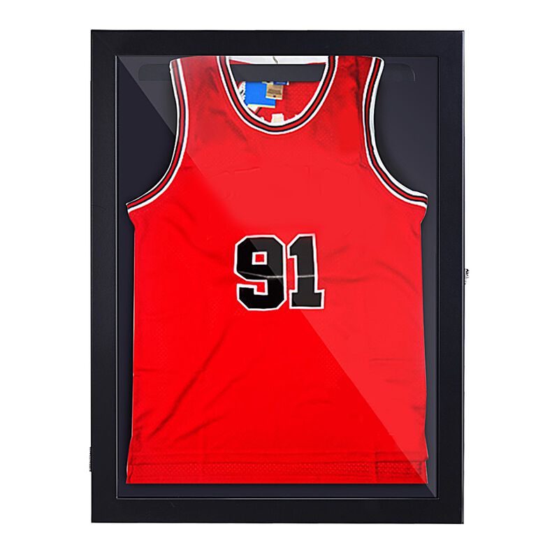 Memorabilia Showcase: 32"x24" Black Acrylic Sports Jersey Display Case