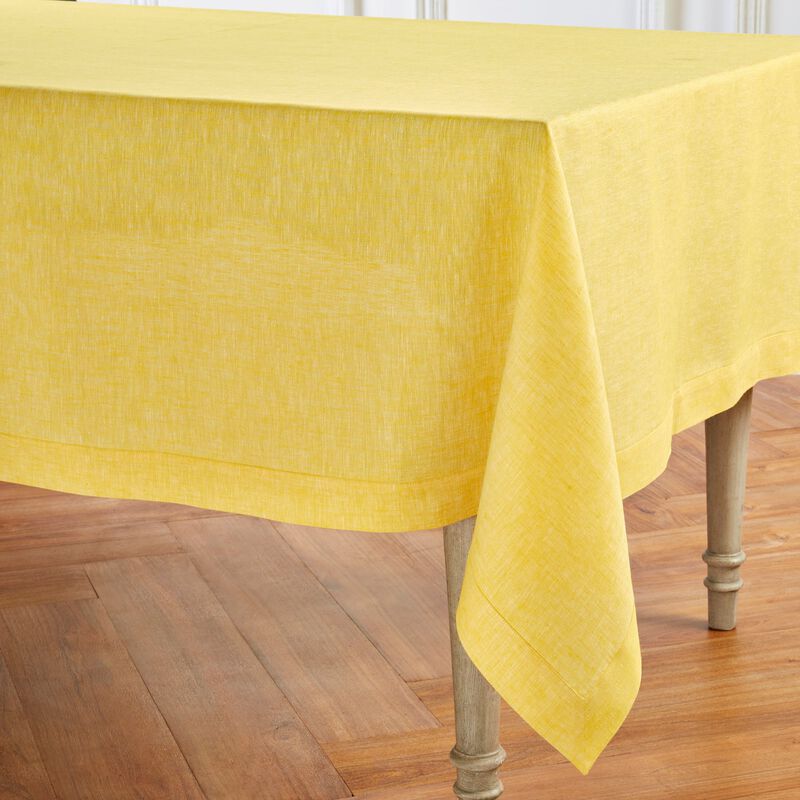 Solino Home 100% Pure Linen Dinner Napkins 20 x 20 Inch Set of 6 | Classic Hemstitch