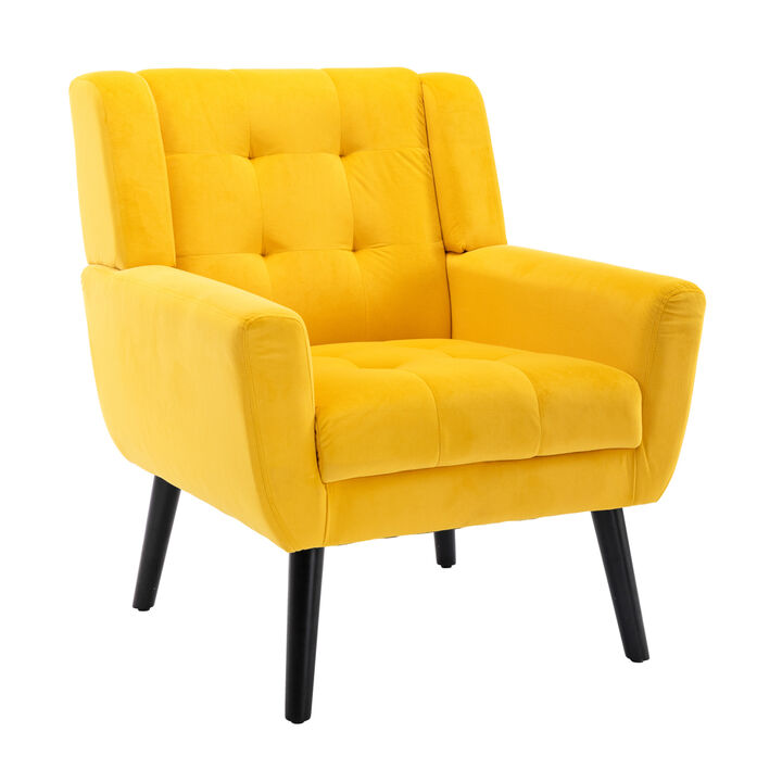 Modern Soft Velvet Material Ergonomics Accent Chair Living Room Chair Bedroom Chair Home Chair