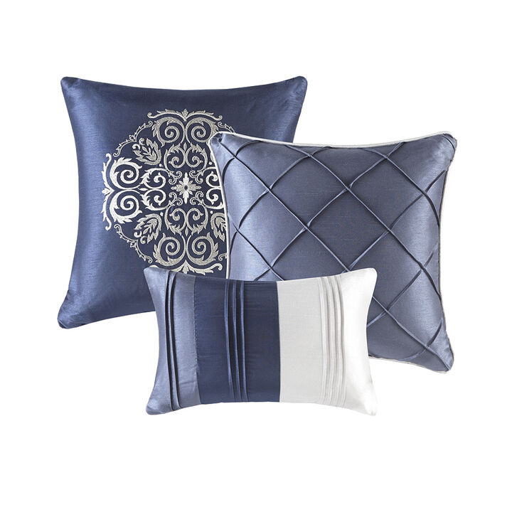 Gracie Mills Madge 7-Piece Traditional Comforter Set - Queen