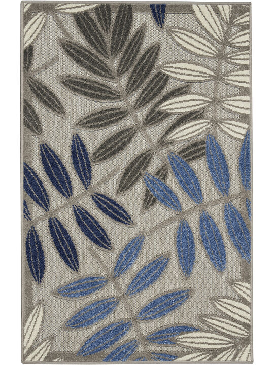 Aloha ALH18 Gray/Blue 3'6" x 5'6" Rug