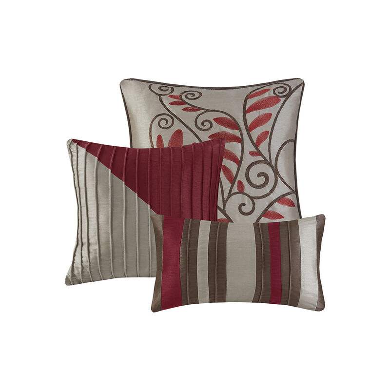 Gracie Mills Nixon 7-Piece Contemporary Striped Comforter Set