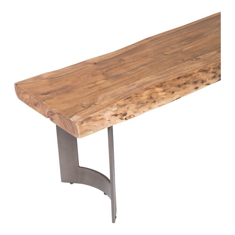Moe's Home Collection Bent Bench Extra Small, Brown
