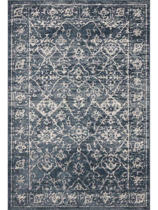Gigi Navy/Stone 4'0" x 6'0" Accent Rug by Magnolia Home by Joanna Gaines x Loloi