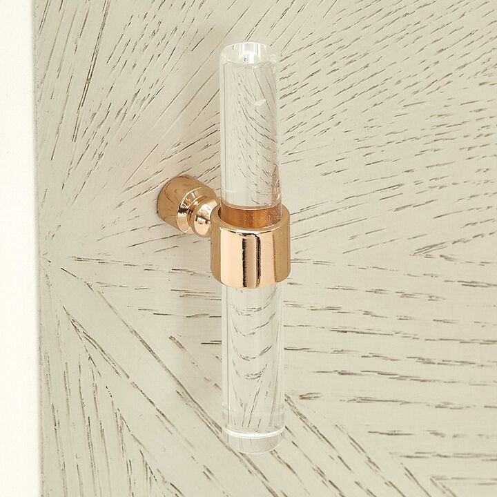 Michael Amini La Rachelle Sideboard with Mirror - Medium Champagne