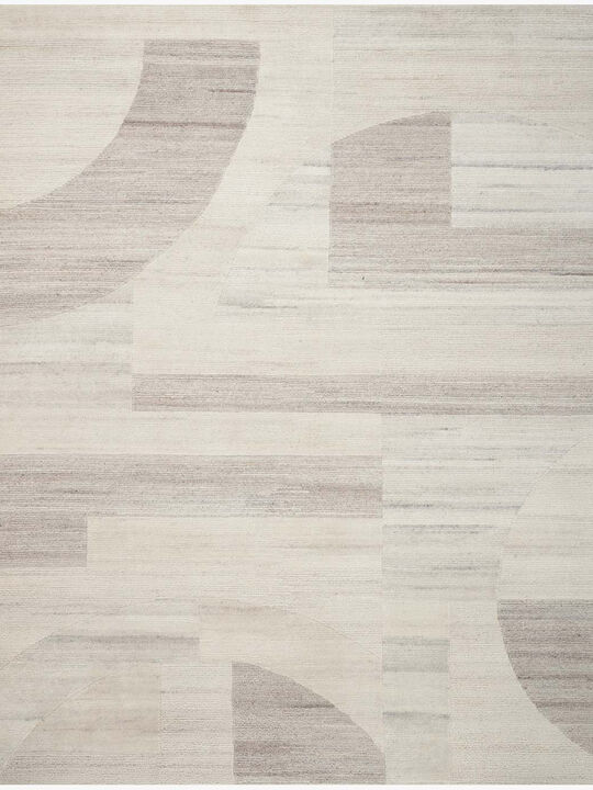 Elodie ELD01 Natural/Light Plum 4' x 6' Rug