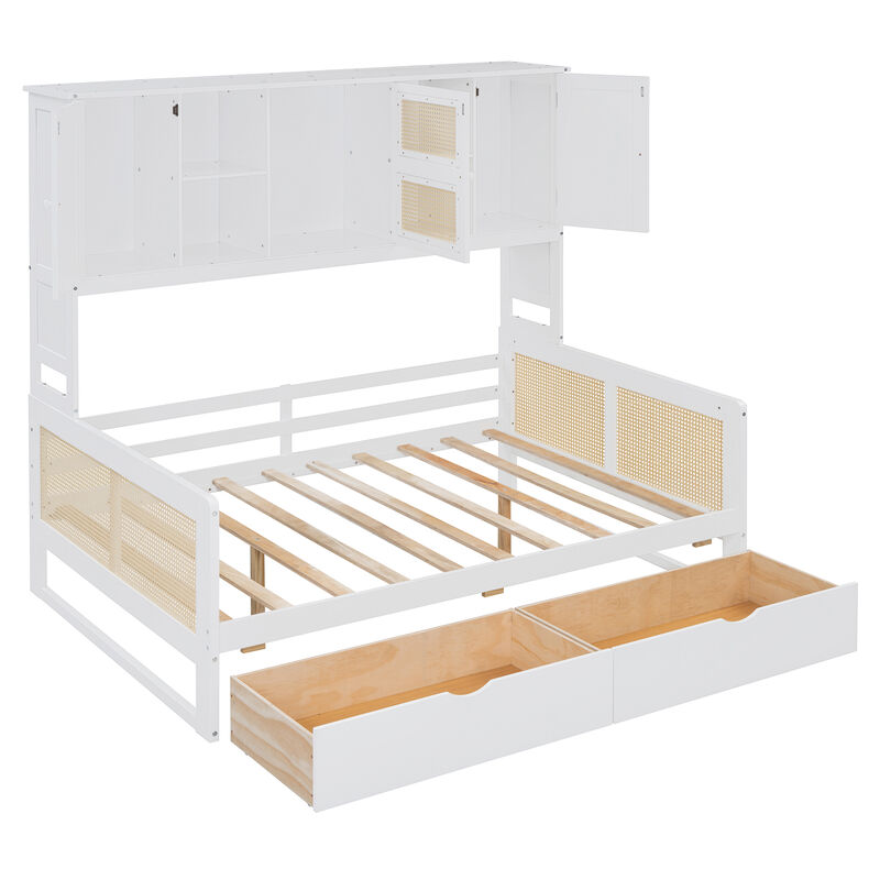 Merax Daybed Bed with 2 Drawers and Cabinet