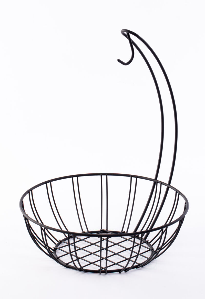 Wire Metal Fruit Basket Holder with Banana Hanger