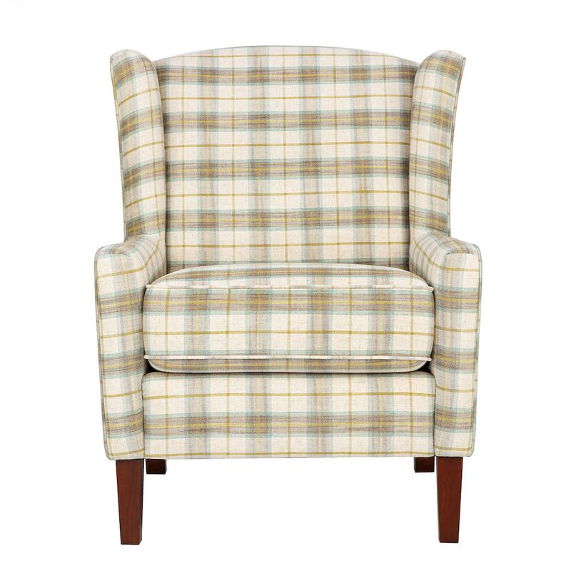 Jofran Thompson Traditional Vintage Classic Wingback Upholstered Accent Chair