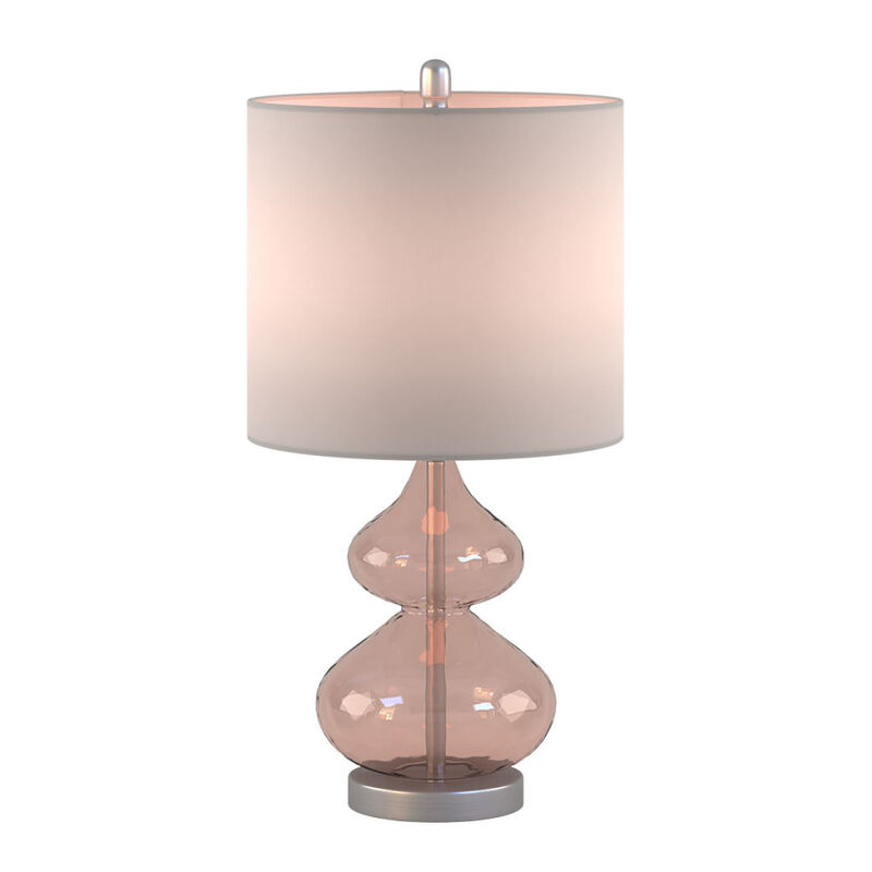 Ellipse Curved Glass Table Lamp, Set Of 2