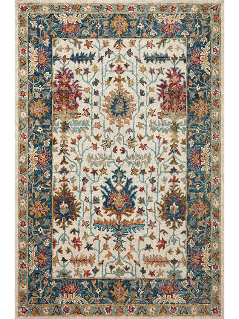Victoria VK-23 Ivory / Sky 3''6" x 5''6" Rug by