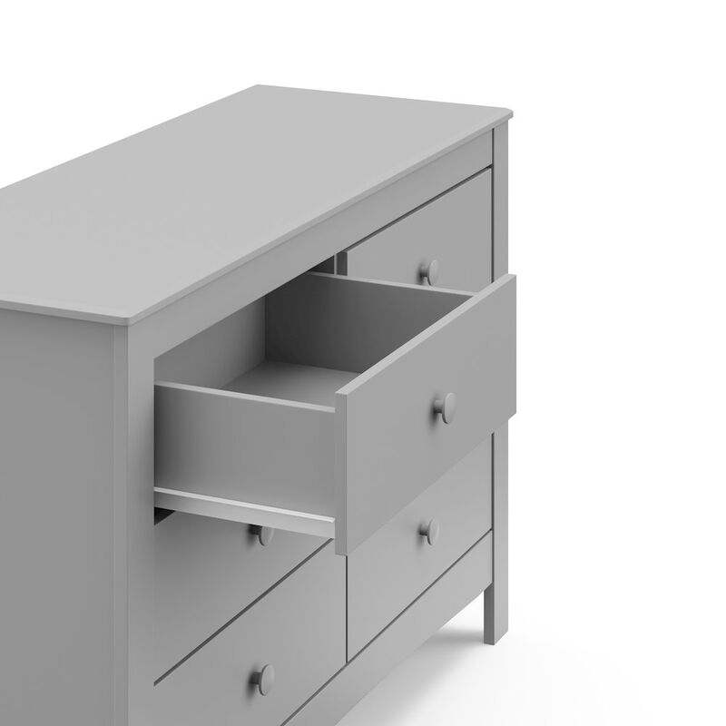 Graco Noah 6 Drawer Double Dresser (Pebble Gray)