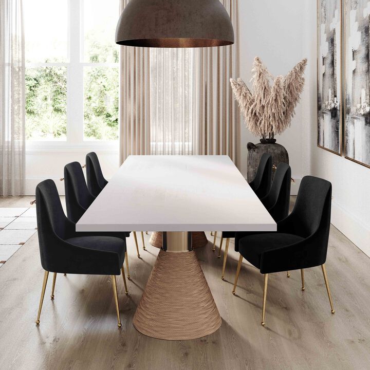 Rishi Black Rope Rectangular Table