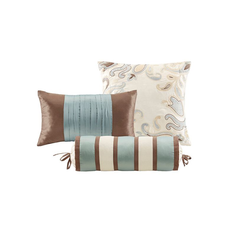 Gracie Mills Thornton 6-Piece Paisley Jacquard Duvet Cover Set