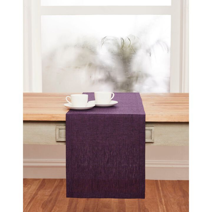 Solino Home 100% Pure Linen Table Runner | Athena for Thanksgiving, Christmas