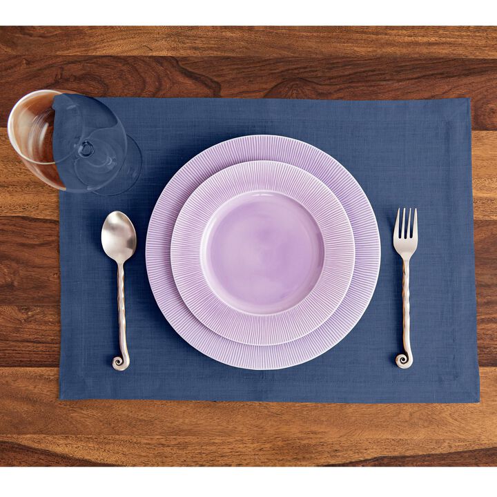 Solino Home 100% Pure Linen Placemats 14 x 19 Inch Set of 4 |Diana
