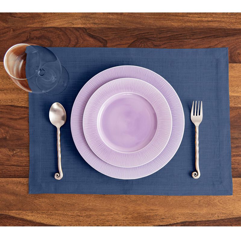 Solino Home 100% Pure Linen Placemats 14 x 19 Inch Set of 4 |Diana