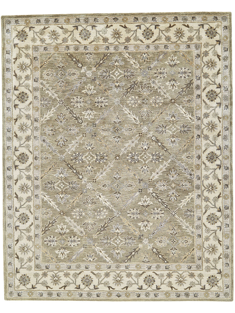 Eaton 8424F Green/Brown/Taupe 5' x 8' Rug