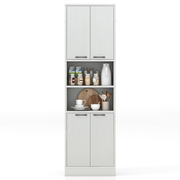 Tall Kitchen Pantry Cabinet with Doors & Shelves – Freestanding Storage Cupboard for Kitchen