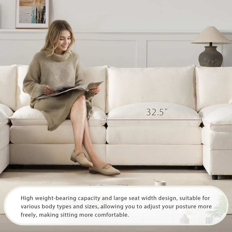Merax Chenille Modular Sectional Sofa for Living Room