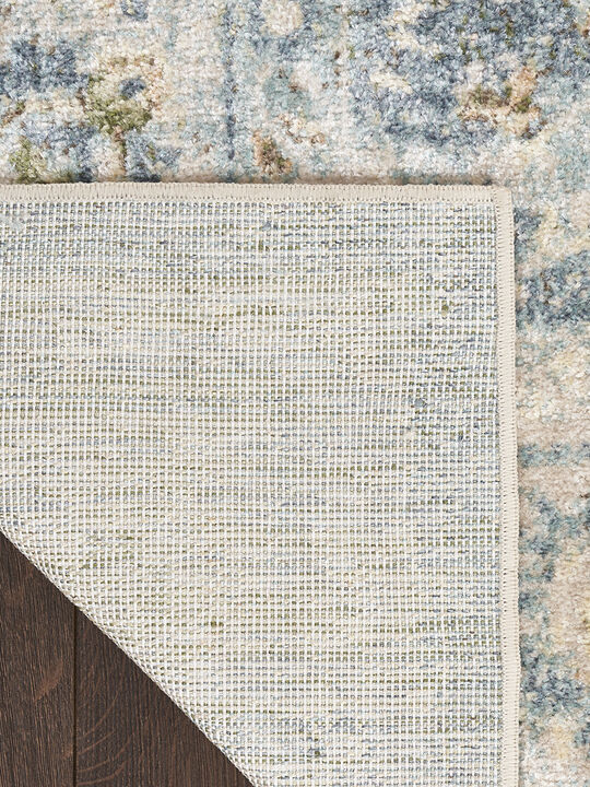 Astra Machine Washable ASW16 Teal/Beige 7'10" x 10' Rug
