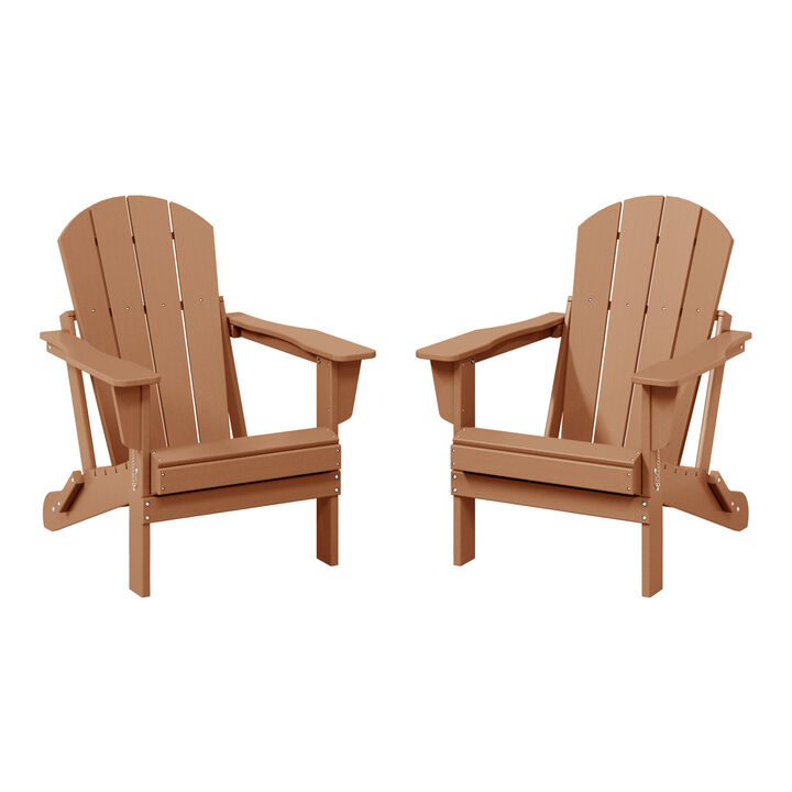 WestinTrends Westintrends 2 piece set outdoor folding Poly Adirondack chair