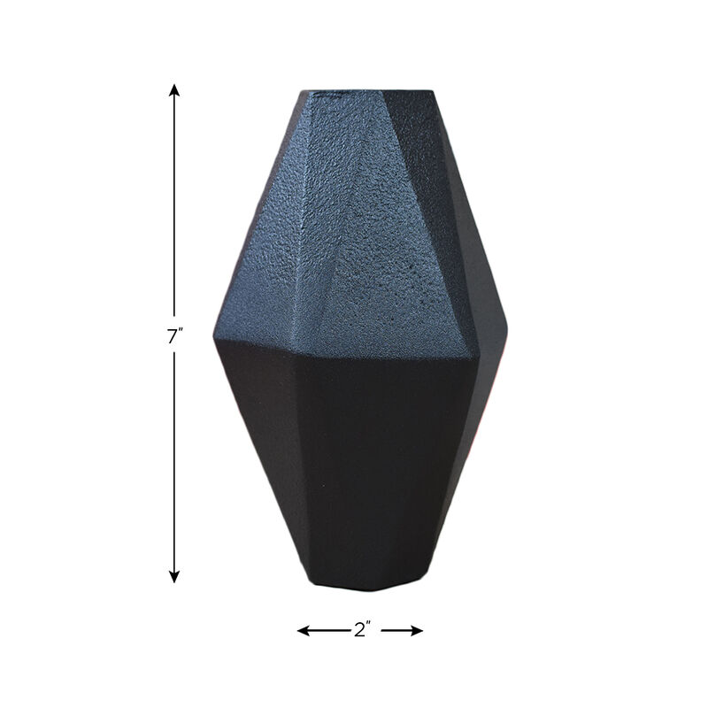 Handmade Aluminium Geometric Black Bud Vase For Indoor & Outdoor Use BBH Homes