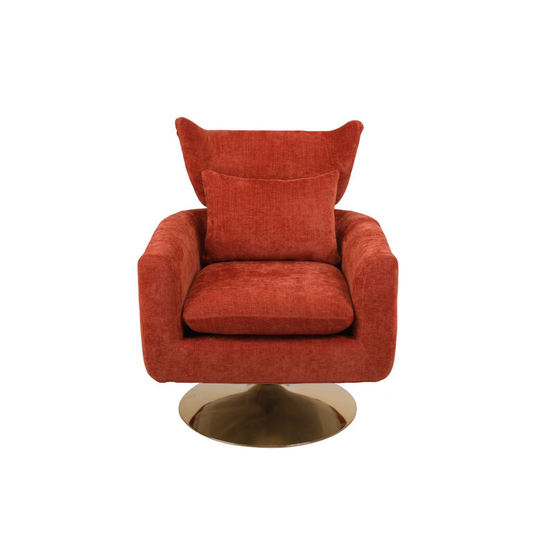 Classic Mid-Century 360-Degree Swivel Accent Chair, Linen
