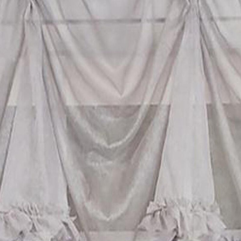 RLF Home Luxurious Modern Design Classic Sheers Victory Swag 3-Scoop Window Valance 50" x 25" Taupe