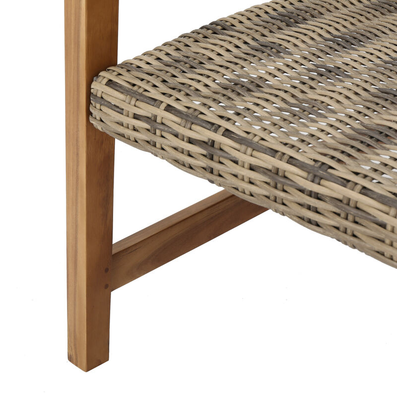 Merax 2 Pieces Outdoor Wicker Club Chairs Set