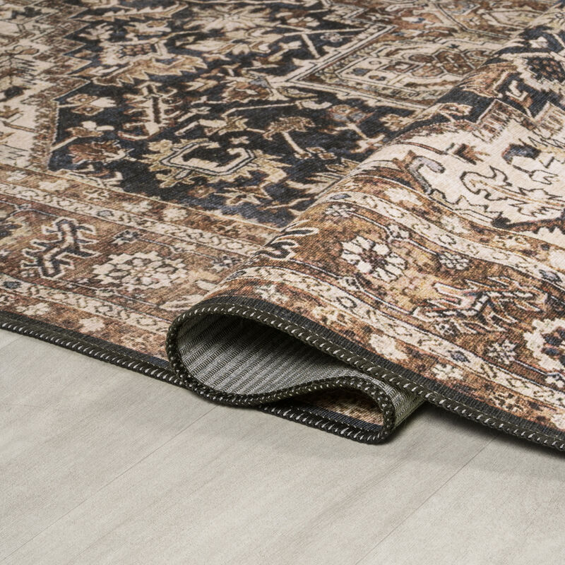 Chapell Chenille Mid-Century Medallion Machine-Washable Area Rug