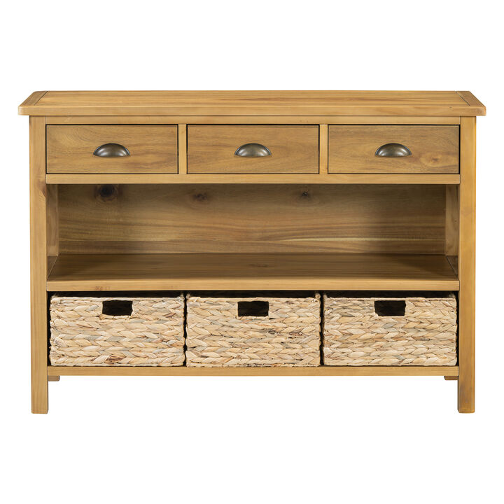Merax Vintage Console Table with Drawers
