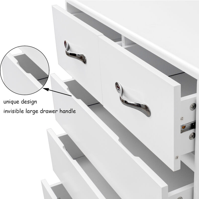Six Drawer Side Table