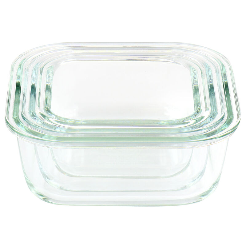 Martha Stewart 6 Piece Glass Storage Containers with Lids in Mint