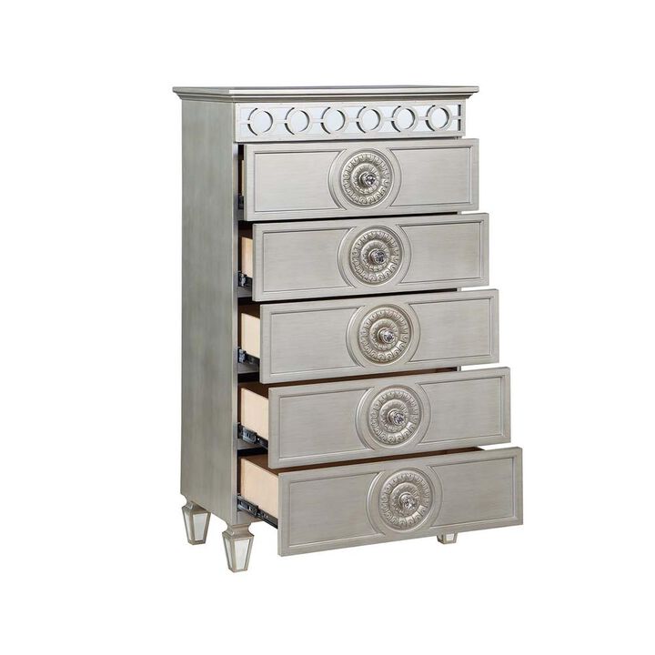 Acme Varian Silver & Mirrored Finish Chest