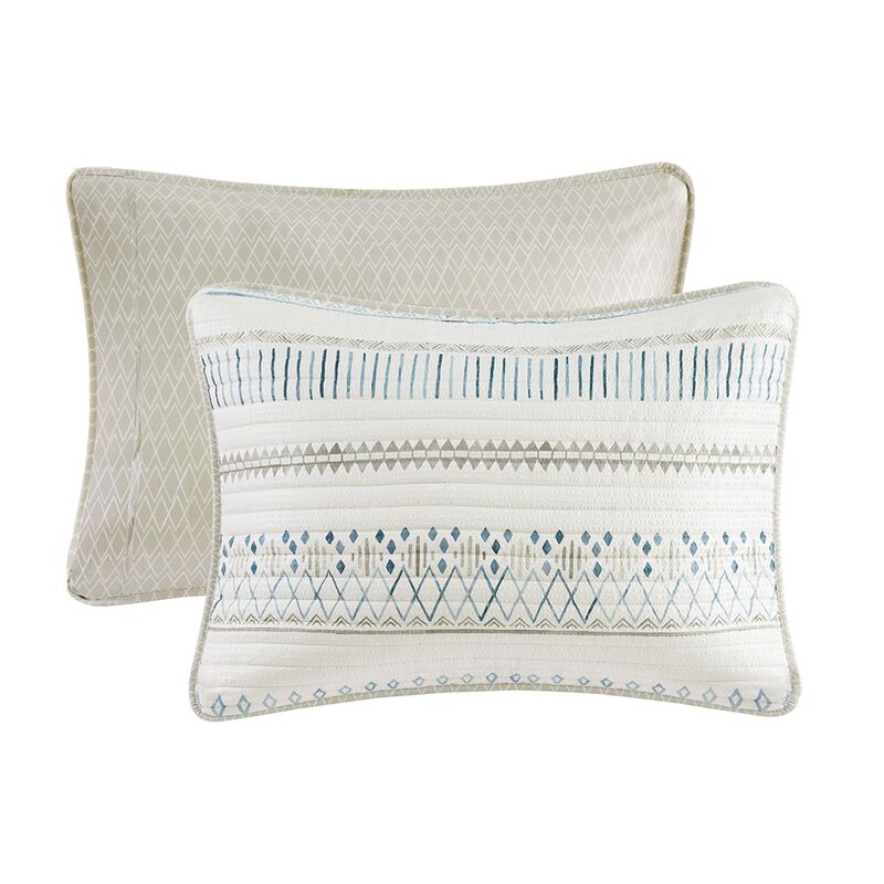 Gracie Mills Penny Southwest-Inspired 3 Piece Printed Seersucker Quilt Set