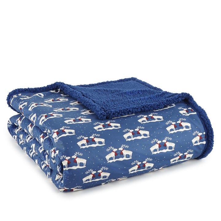 Micro Flannel Reverse to Sherpa Blanket, Full/Queen