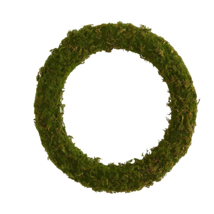 Nearly Natural 20-in Moss Artificial Wreath