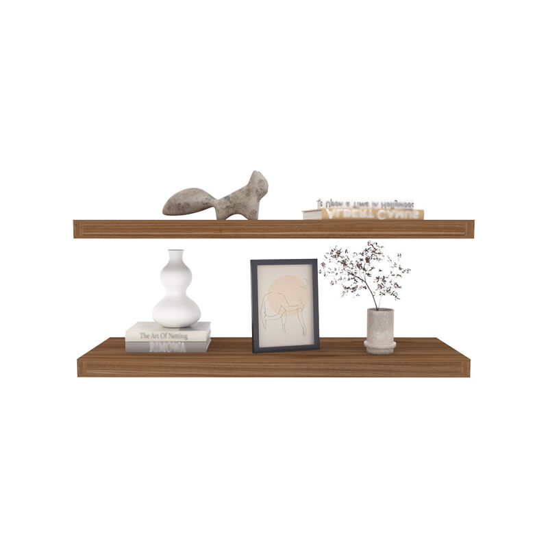 Floating Shelf Dallas, Living Room, Mahogany