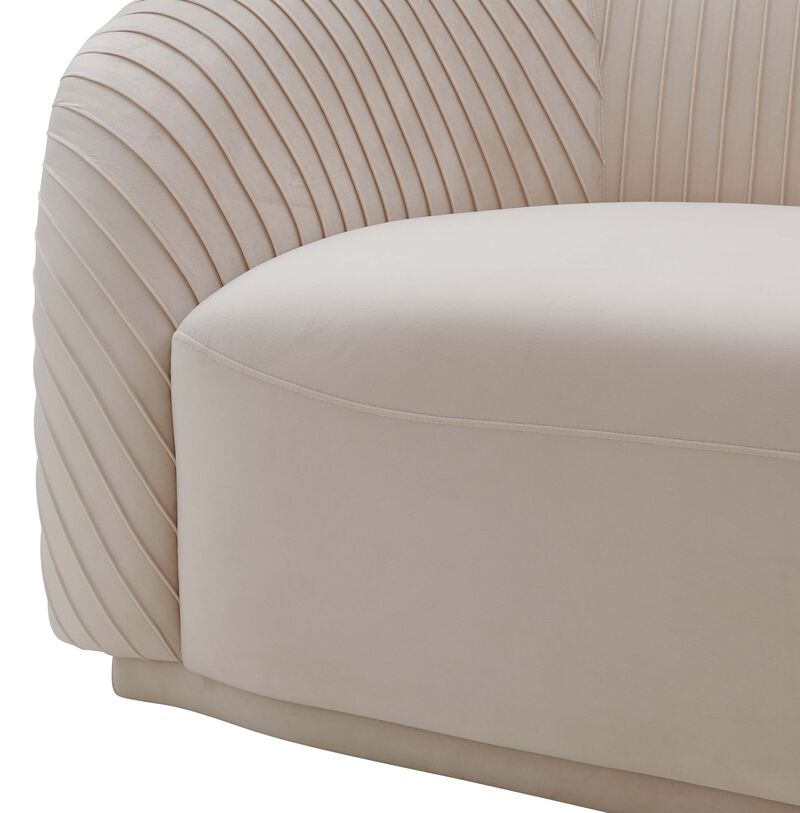 Yara Pleated Velvet Sofa