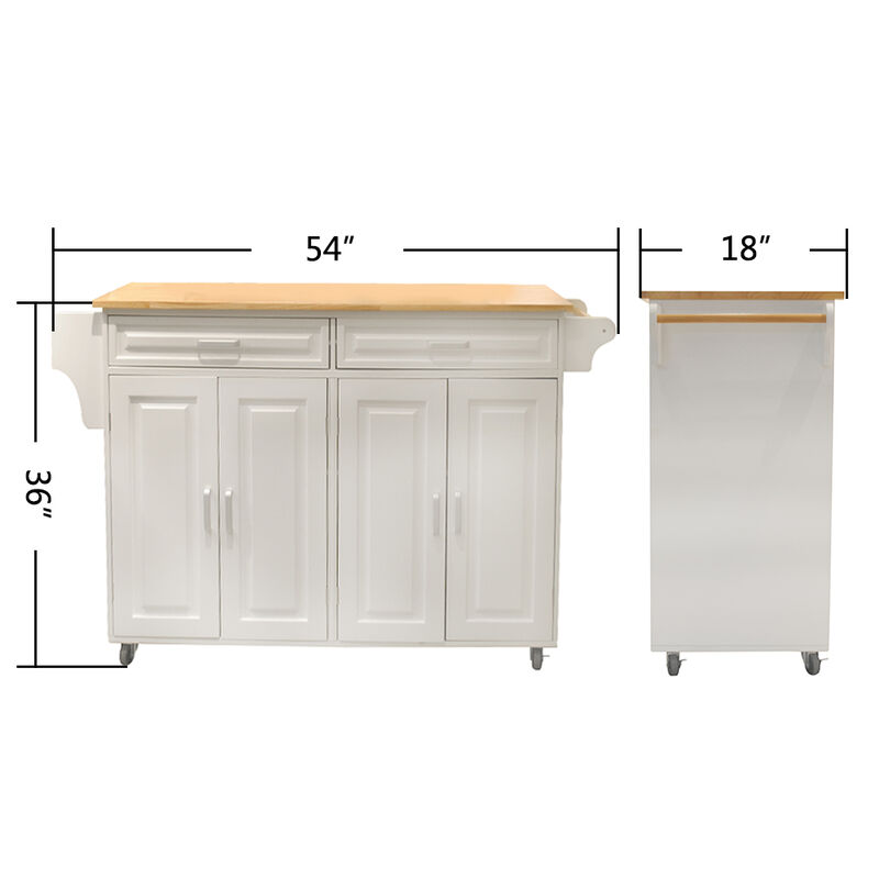Streamdale Mobile Kitchen Island with Luxury Design