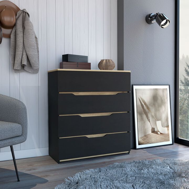 DEPOT E-SHOP Aralia Drawer Dresser, Four Drawers, Superior Top
