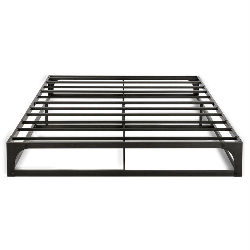 Modern Heavy Duty Platform Bed Frame with Low Profile Metal Base for Home Bedrooms
