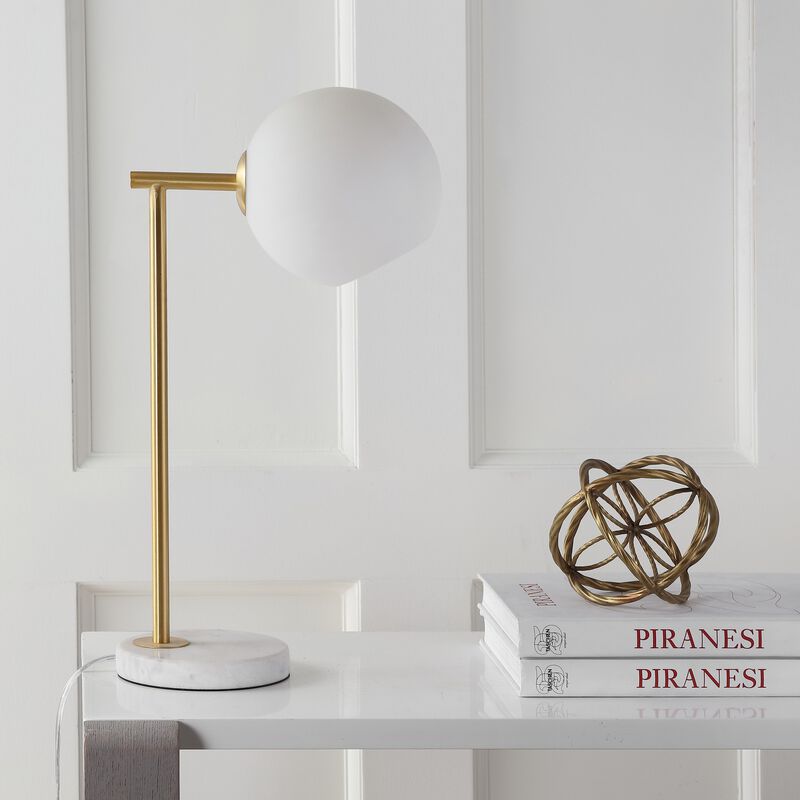 Charles Metal/Marble LED Table Lamp