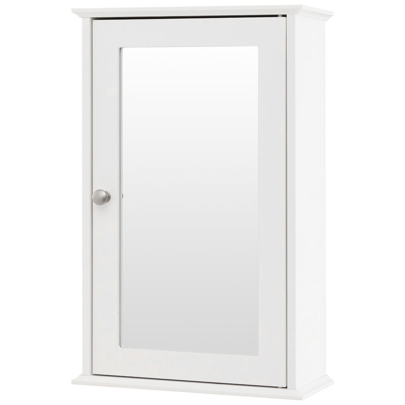 Costway Bathroom Medicine Cabinet with Mirror Cabinet Reversible Single Door Organizer