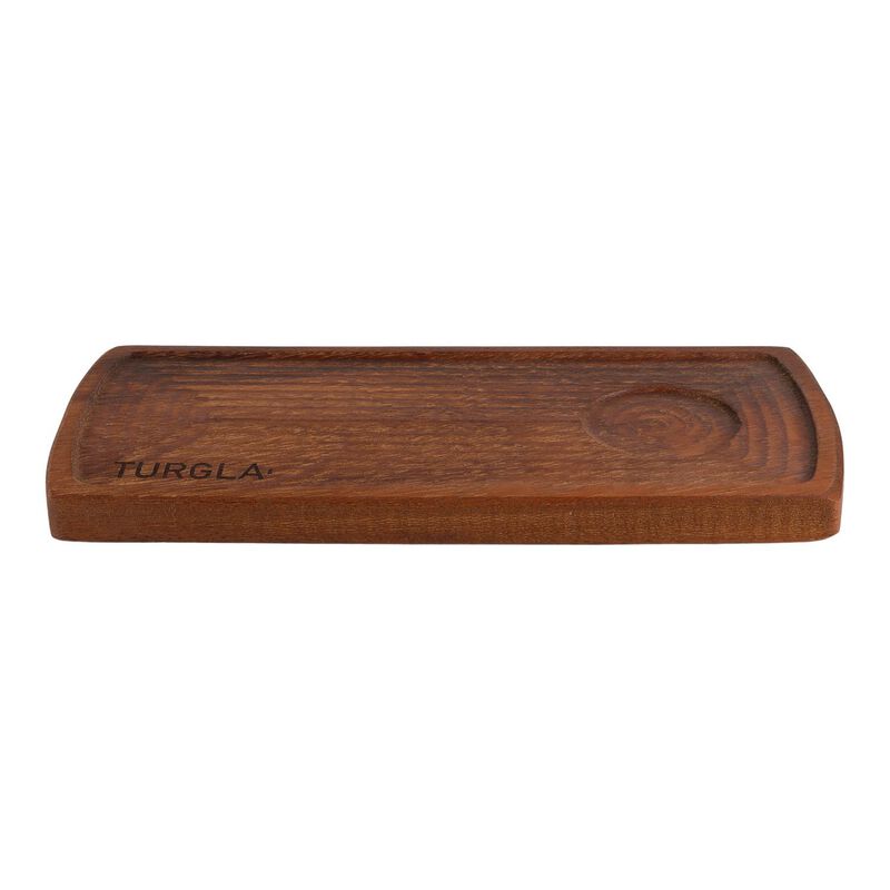 Wood 13.75" x 6" Rectangular Brown Wood Serving