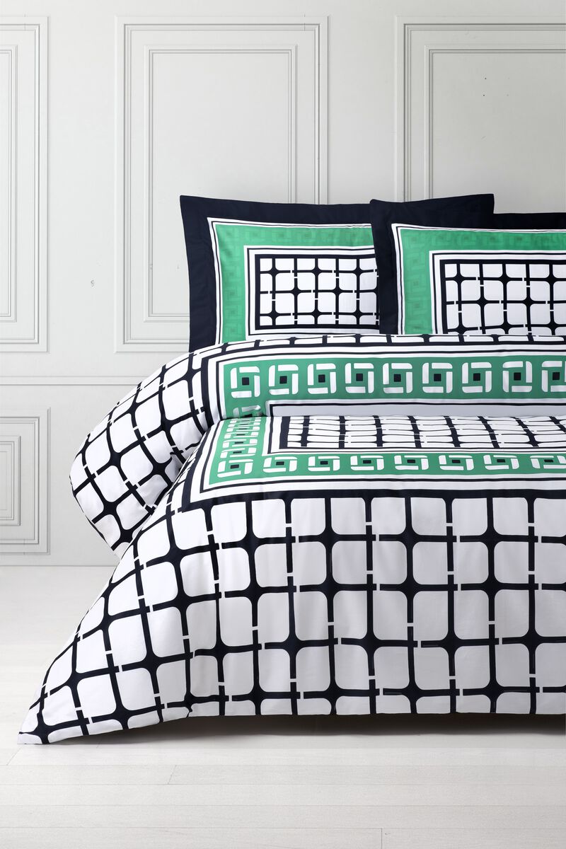 Brooks Brothers Framed Print Cotton Sateen Duvet Cover Set
